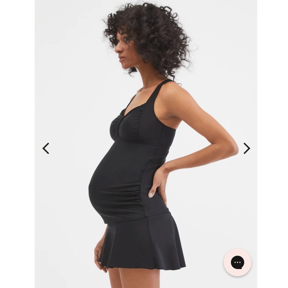 Maternity Black Tankini Swim Dress - Women Swim